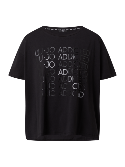 LIU JO SPORT Oversized T-Shirt mit Logo-Prints  Black 2