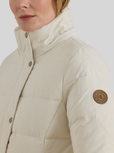 Lauren Ralph Lauren Regular Fit Daunenmantel mit Besatz aus Webpelz Ecru 6