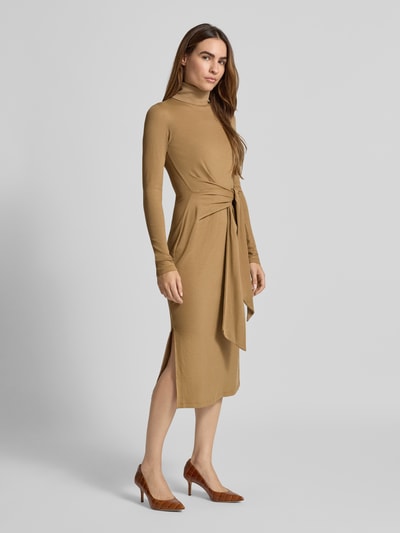 Lauren Ralph Lauren Midi-jurk met col, model 'VAUREEN' Camel - 1