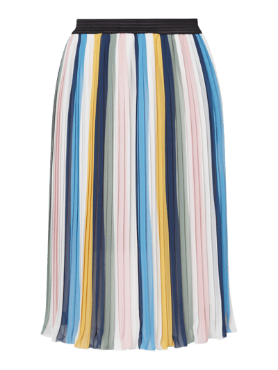 Jake*s Casual Midi-Rock aus Chiffon mit Plisseefalten Blau 1