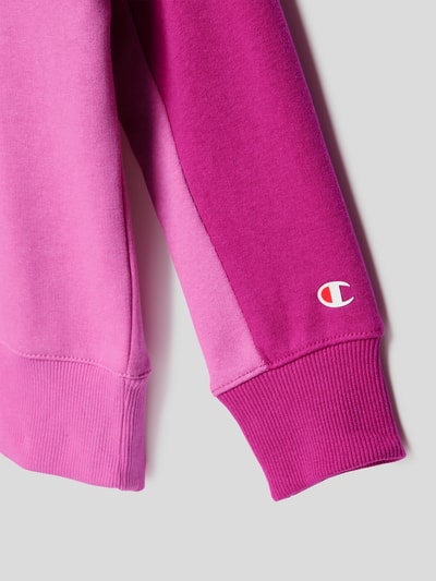 CHAMPION Sweatshirt mit überschnittenen Schultern  Fuchsia 2