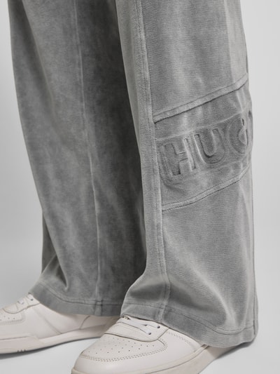 HUGO Oversized Sweatpants aus Baumwoll-Mix Modell 'DELSONI' Mittelgrau 3
