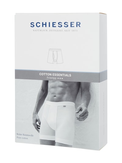 Schiesser Trunks aus reiner Baumwolle Weiss 2