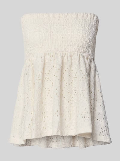 Only Regular Fit Top mit Lochspitze Modell 'LLUZ' Offwhite 2