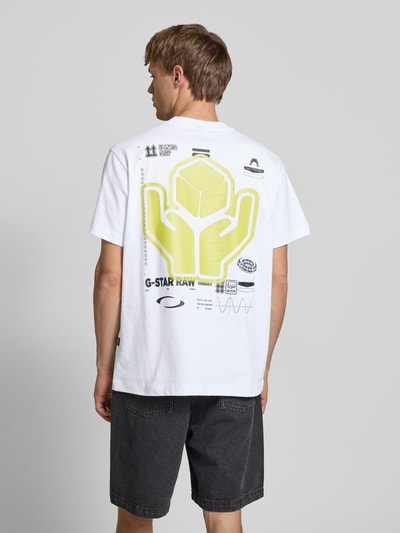 G-Star Raw Loose fit T-shirt met labelprint Wit - 5