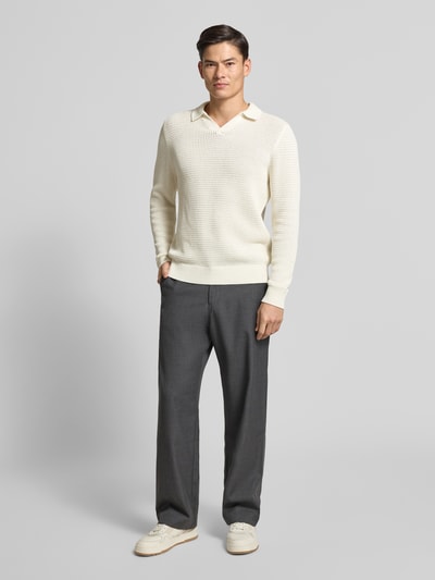 MCNEAL Strickpullover mit gerippten Abschlüssen Ecru 1