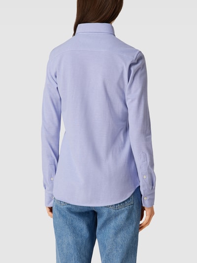 Polo Ralph Lauren Overhemdblouse met logostitching, model 'HEIDI' Lila - 5
