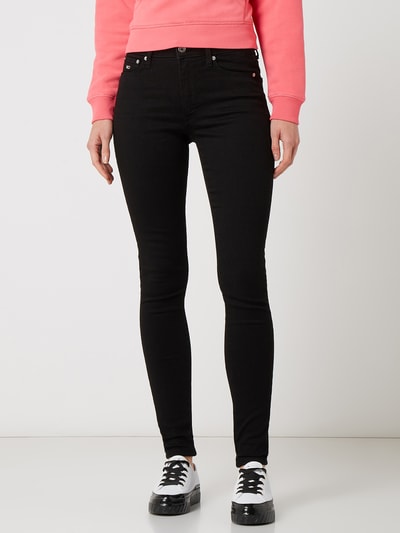 Tommy Jeans High Rise Super Skinny Fit Jeans mit Stretch-Anteil Modell 'Sylvia' Black 4