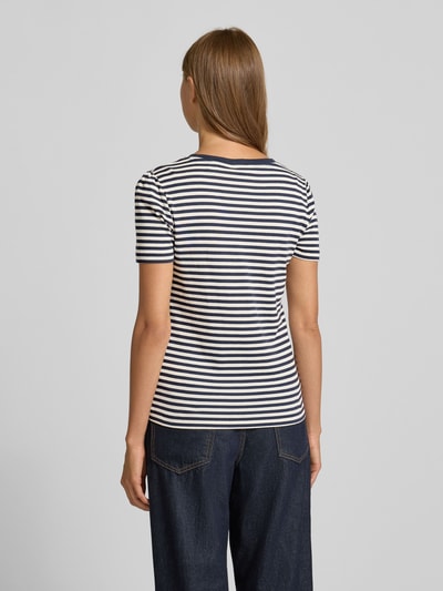 Gant T-Shirt mit Label-Patch Marine 5
