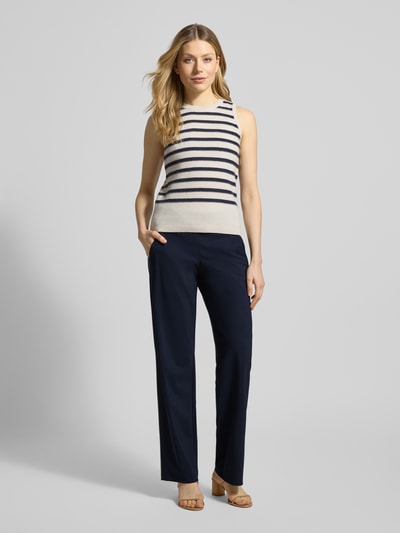 Raffaello Rossi Straight leg jogpants van hightech jersey model 'CANDICE' Marineblauw - 1