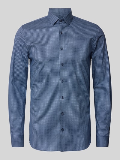 OLYMP No. Six Super slim fit zakelijk overhemd met kentkraag Marineblauw - 2