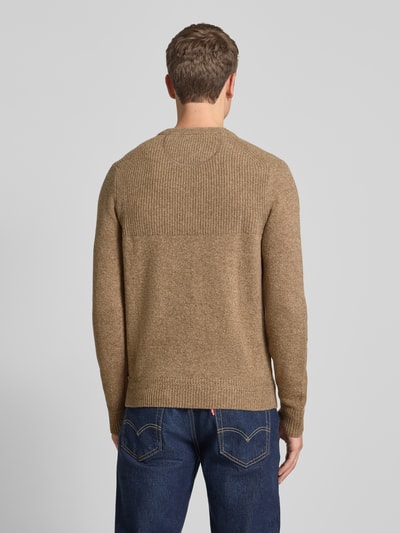 Brax Gebreide pullover met ribboorden, model 'Rick' Kit - 5