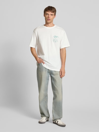 Only & Sons T-Shirt mit Stitching-Detail Modell 'MILO' Weiss 1