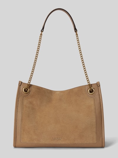 Lauren Ralph Lauren Henkeltasche mit Schulterkette aus Rindsnappa Camel 5