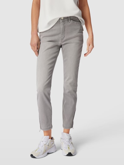 MAC Skinny Fit Jeans mit Stretch-Anteil Modell 'DREAM CHIC' Hellgrau 4