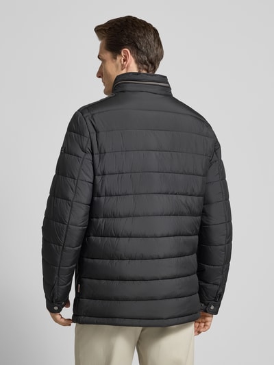 bugatti Gewatteerd jack met opstaande kraag en klepzakken Zwart - 5