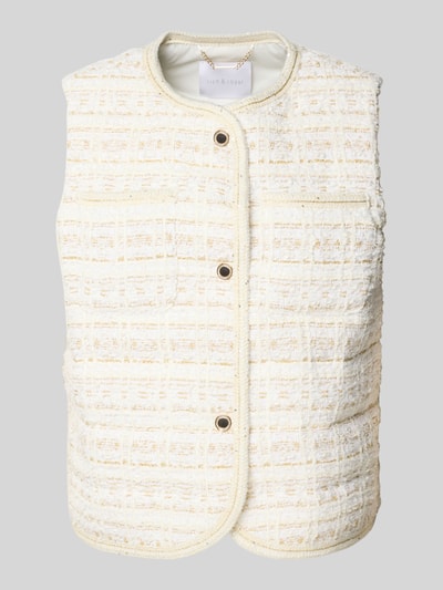 Rich & Royal Gilet met ronde hals Offwhite - 2