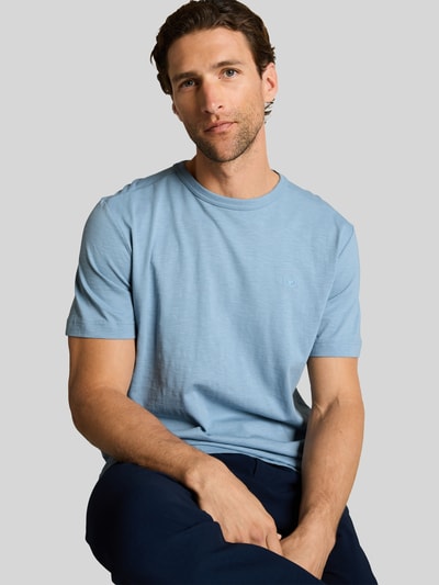Tom Tailor Regular Fit T-Shirt aus reiner Baumwolle Rauchblau 3