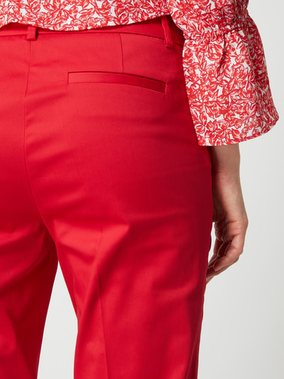 Montego Stoffen broek met rechte pasvorm en stretch  Rood - 3