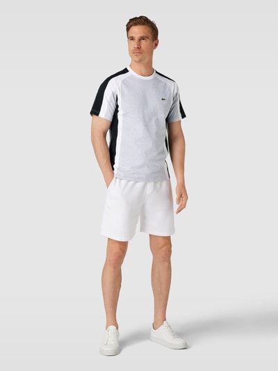Lacoste T-Shirt im Colour-Blocking-Design Hellgrau 1