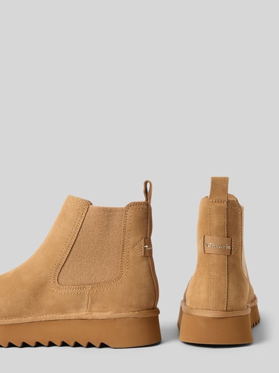 Tamaris Boots aus Rindsnappa mit Profilsohle Cognac 2