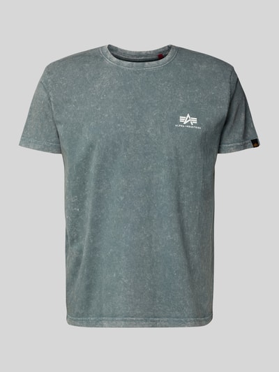 Alpha Industries T-shirt met logoprint en labeldetail Lichtblauw - 2