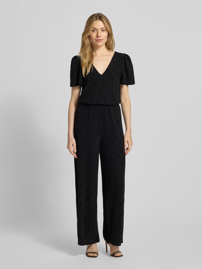 Vila Jumpsuit mit V-Ausschnitt Modell 'zoe' Black 4