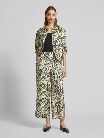 Weekend Max Mara Loose Fit Hose mit Motiv-Print Modell 'EUSEBIO' Gruen 1