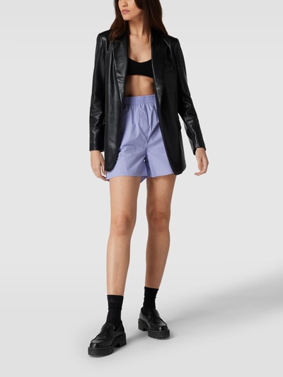 Jake*s Casual Shorts im unifarbenen Design Violett 1