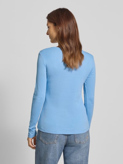 s.Oliver RED LABEL Slim Fit Langarmshirt aus reiner Baumwolle Blau 5