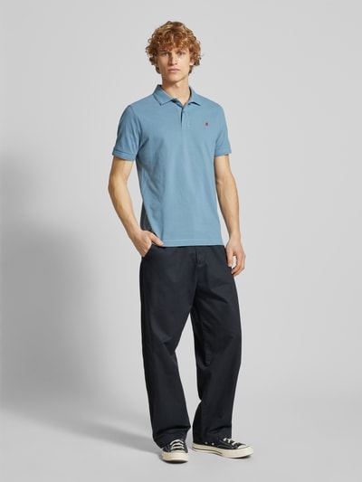 Replay Regular Fit Poloshirt mit Logo-Stitching Royal 1