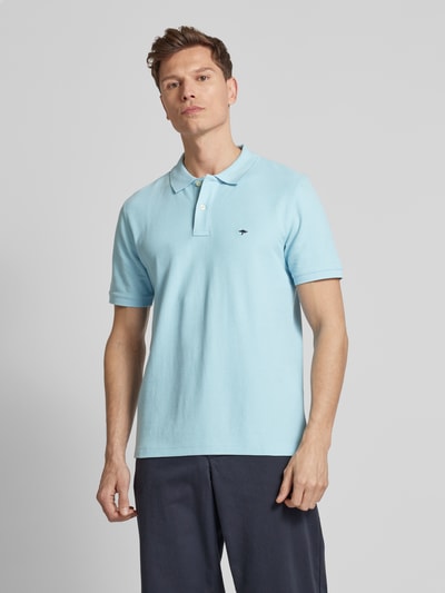 Fynch-Hatton Koszulka polo o kroju regular fit z wyhaftowanym logo Błękitny 4