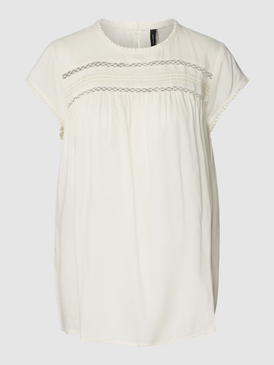 VERO MODA Bluse mit Strukturmuster aus reiner Viskose Modell 'DEBBIE' Weiss 2