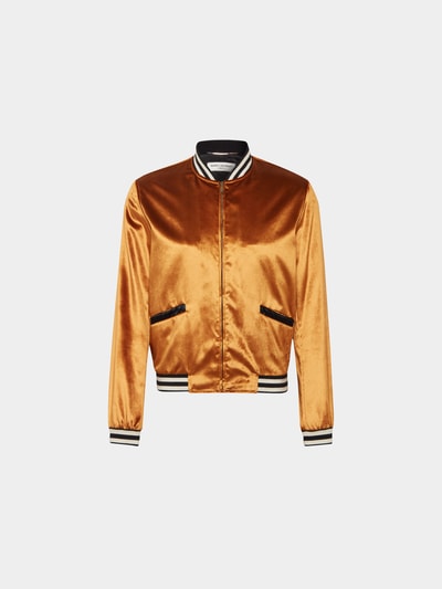 Saint Laurent Jacke mit Seiden-Anteil Gold 2