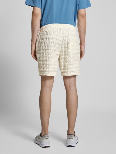 Only & Sons Regular fit sweatshorts met structuurmotief, model 'TEL BRADDOCK' Offwhite - 5