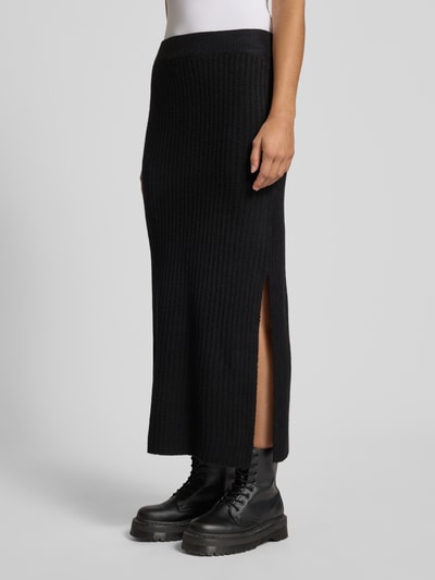 Pieces Smalle midirok met elastische band, model 'TULLE' Zwart - 4