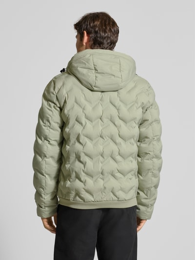 Lerros Regular fit gewatteerd jack met ritszakken Lindegroen - 5