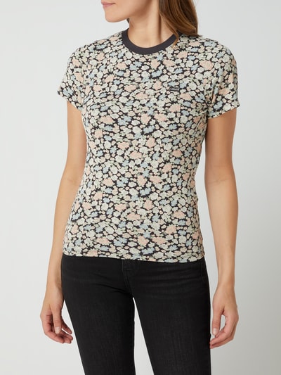 Levi's® T-shirt met millefleurs-dessin  Zwart - 4