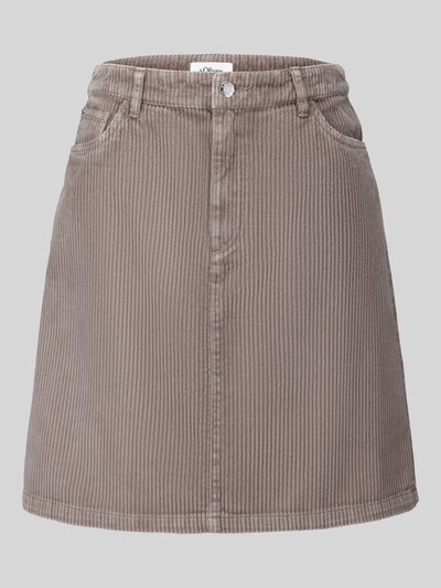 s.Oliver RED LABEL Mini-Rock aus reiner Baumwolle mit Cordstruktur Beige 2