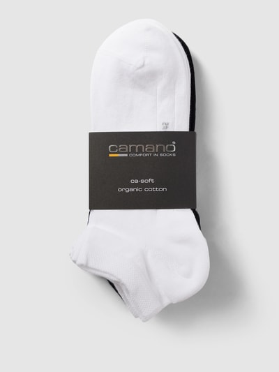 camano Sneakersocken mit Rippenbündchen im 7er-Pack Modell 'Soft' Weiss 3