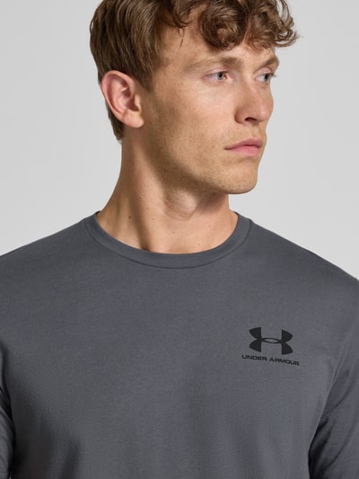 Under Armour T-Shirt mit Label-Print Anthrazit 3