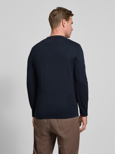 SELECTED HOMME Regular fit gebreide pullover van puur katoen, model 'RAVI' Donkerblauw - 5