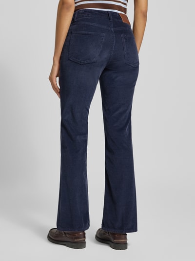 Gant Flared fit corduroy broek in 5-pocketmodel, model 'Cordur' Marineblauw - 5