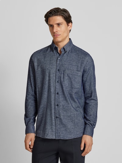 HECHTER PARIS Regular Fit Freizeithemd mit Button-Down-Kragen Marine 4