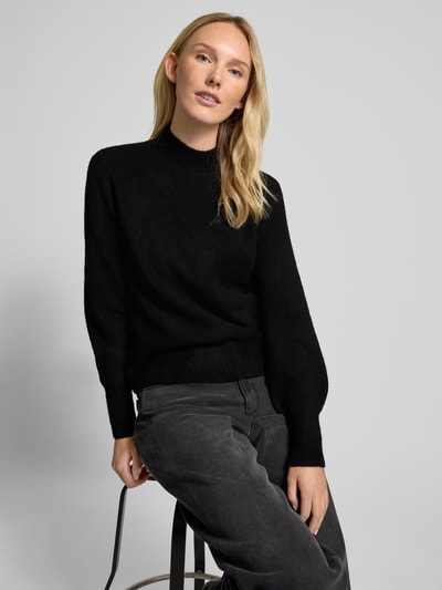 Vero Moda Sweter z dzianiny o kroju regular fit z bufiastymi rękawami model ‘PIPPA’ Czarny 3