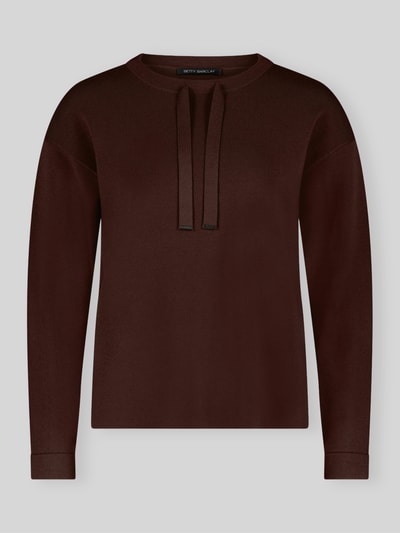 Betty Barclay Pullover mit Kordel-Detail am Ausschnitt Dunkelbraun 2