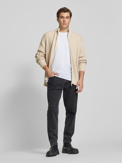 SELECTED HOMME Cardigan mit Zweiwege-Reißverschluss Modell 'DRY' Offwhite 1