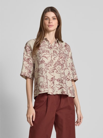 JAKE*S STUDIO WOMAN Blouse van viscosemix met 1/2-mouwen Roestrood - 4