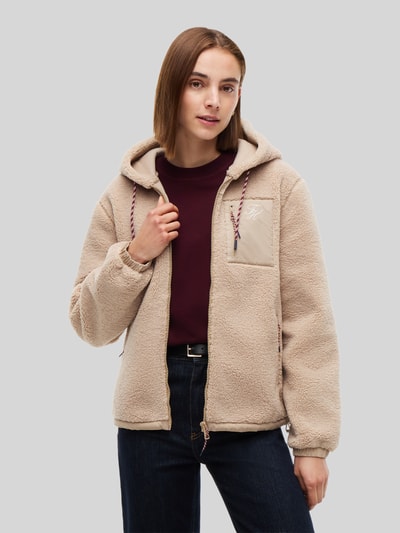 Tommy Hilfiger Regular Fit Teddy- / Webpelzjacke mit Logo-Stitching Beige 4