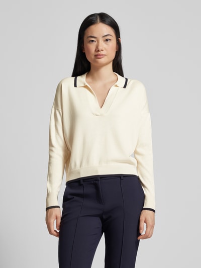 Lauren Ralph Lauren Gebreide pullover met ribboorden, model 'FLORRIE' Offwhite - 4